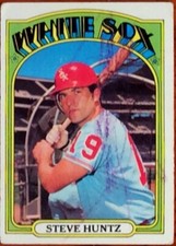 1972 Topps Baseball Card No. 73 Steve Huntz Chicago White Sox 2nd Base (Marked)
