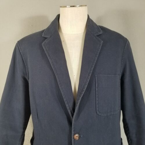 Duluth Trading Co Sports Coat Presentation Jacket Mens Large Blue Cotton Canvas - Picture 2 of 16
