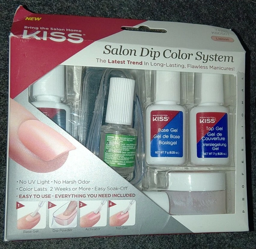 Kiss Salon Dip Color System Kit Long Lasting Manicures 74225 KSDS01 Liaison