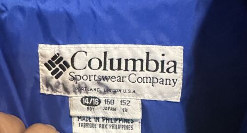 Vintage Columbia Blue Jacket Youth Size Large L 90's Y2K Ski Snow - Picture 3 of 10