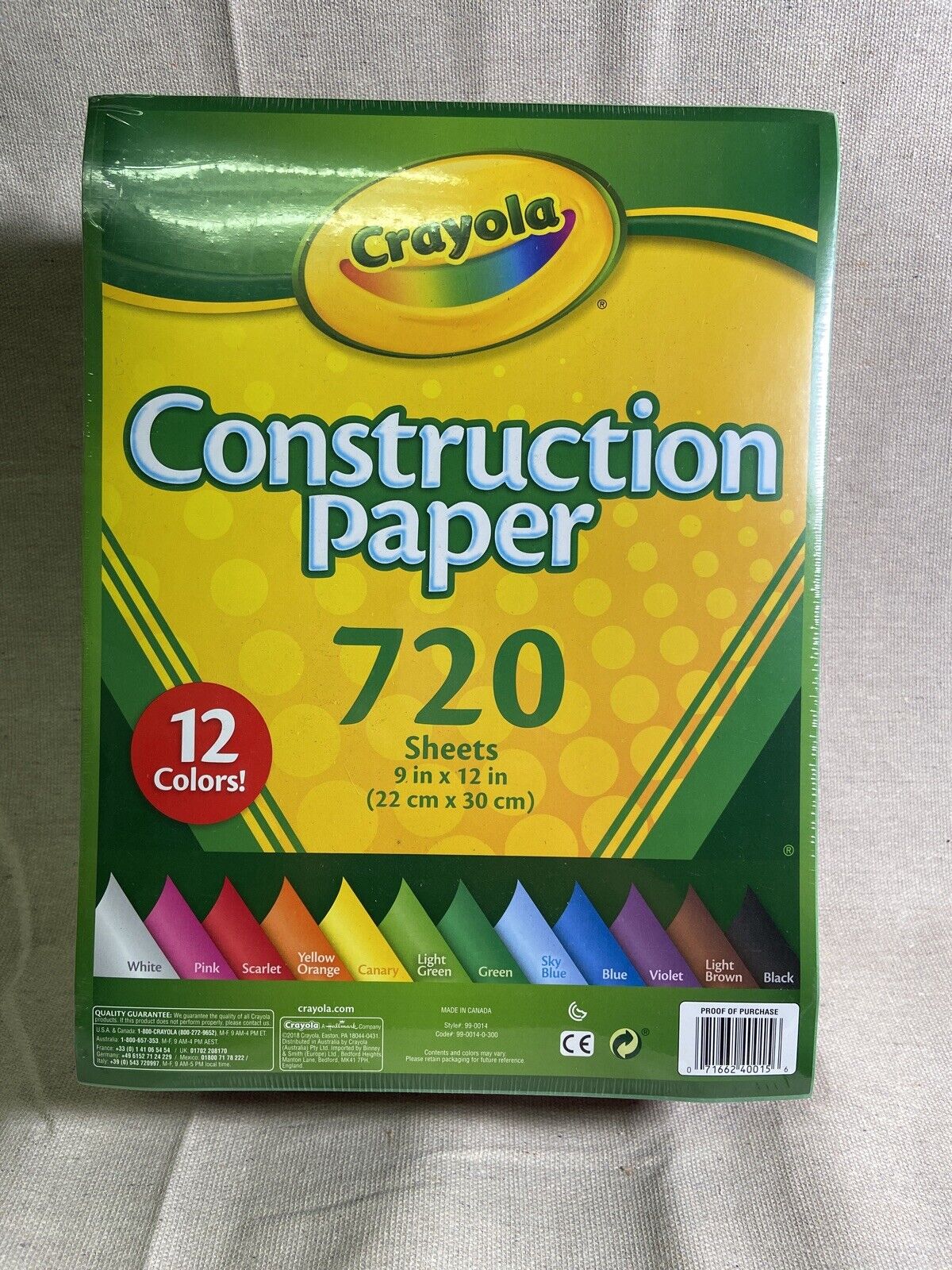 Featured image of post Crayola Construction Paper 720 Sheets colors and color combinations of construction paper included craft