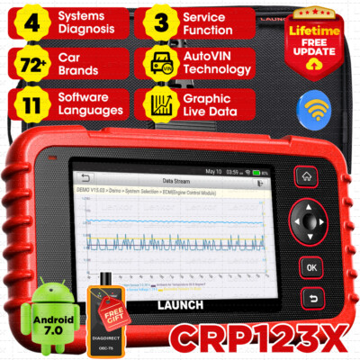 2025 LAUNCH CRP123X Elite Car OBD2 Scanner Code Reader ABS SRS Diagnostic Tool