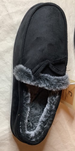 Mens Casual Loafers Slippers Moccasins Toe Warm Comfort Shoes Size 12. Black - Picture 4 of 5