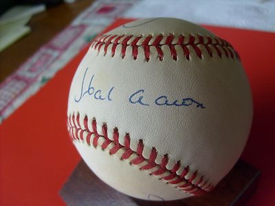HANK AARON / NOLAN RYAN/ PETE ROSE HAND SIGNED AUTOGRAPHED