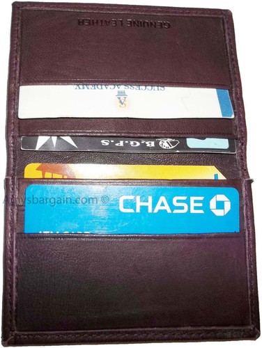 Estuche para tarjetas de visita Estuche de cuero para tarjetas de crédito de negocios Estuche de cuero Estuche nuevo - Imagen 7 de 12