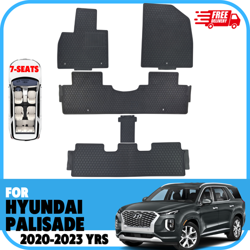 Fits HYUNDAI PALISADE 20202024 7Seats Floor Mats All Weather Rubber