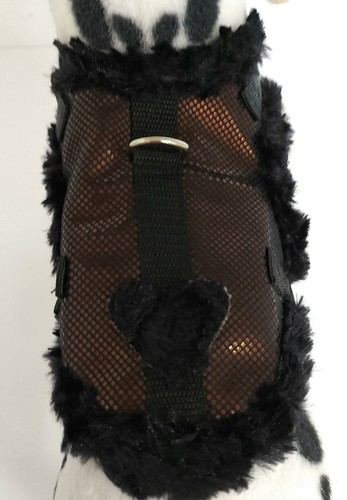 Arnés blandos forrados de calor arnés de pecho arnés para perro negro cobre XS S M - Imagen 2 de 4