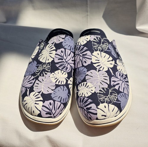 Clarks Cloudsteppers Canvas Pantoletten Brise Shore Lavendel Palme Größe 9M - Bild 5 von 8