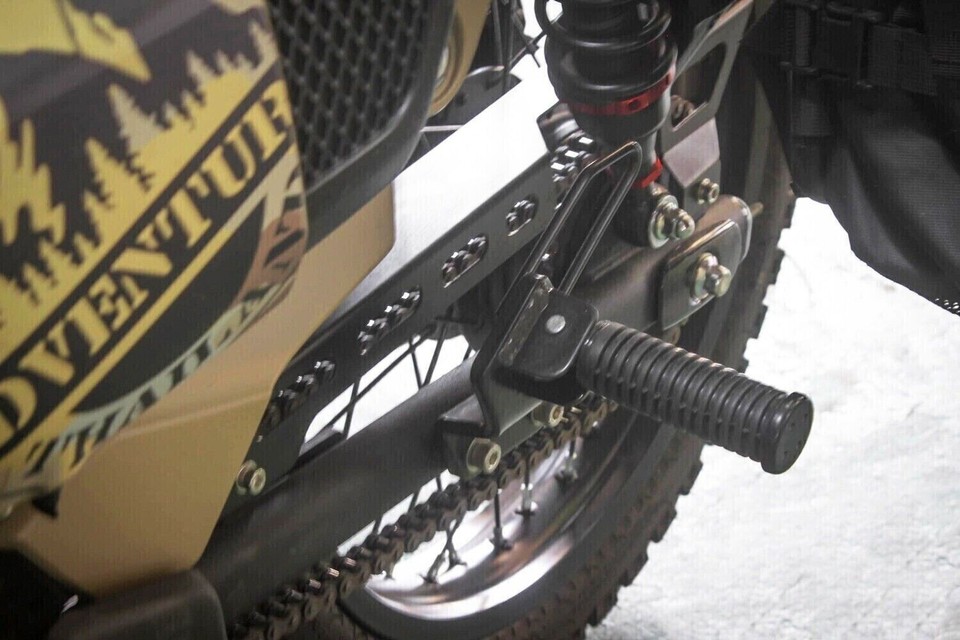 Passenger Footrest Pegs For Honda CT125 Trail 125 Hunter Cub - Rear Pillion Pegs, Foldable, Black 14 thumbnail image