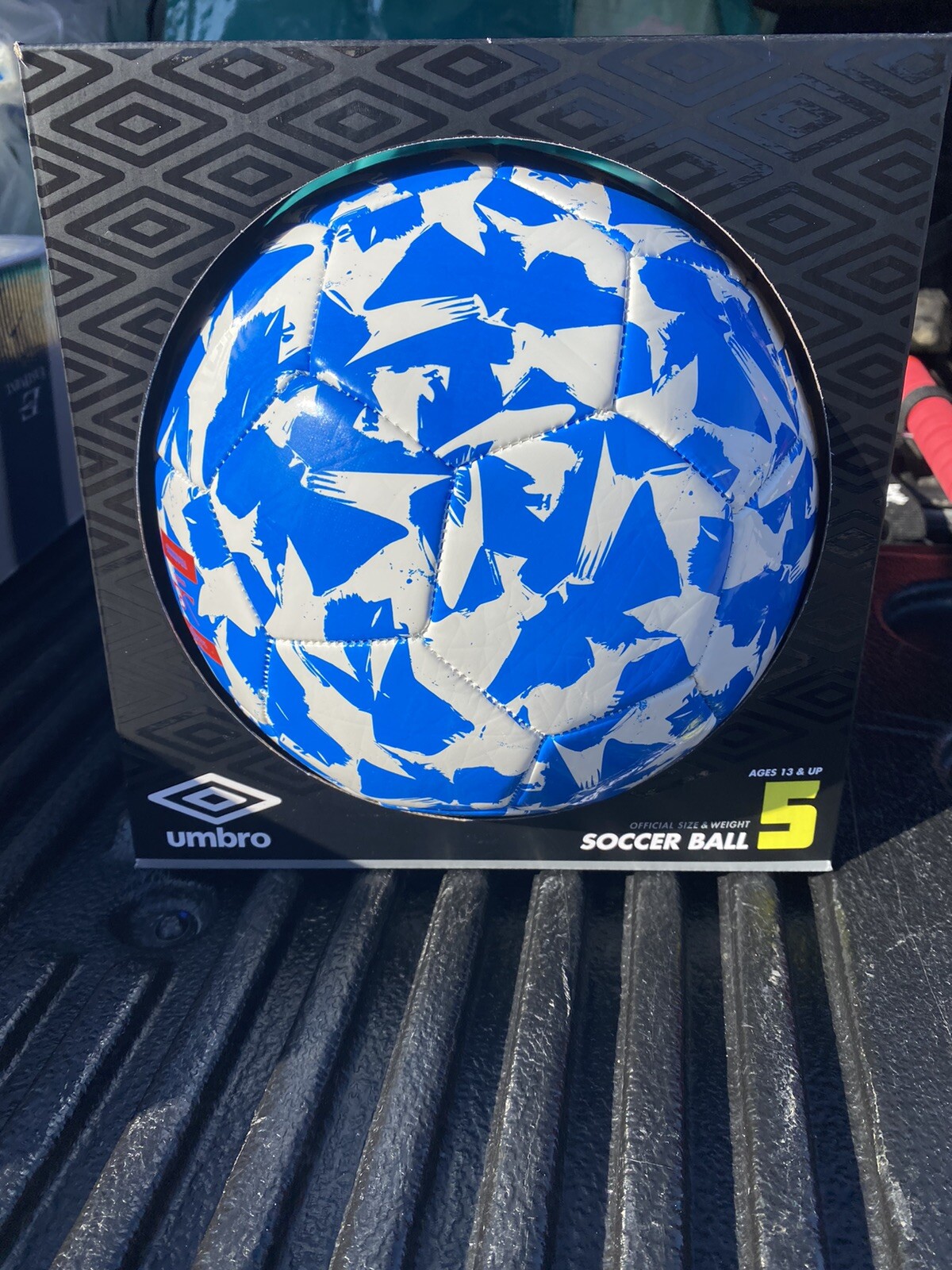 Umbro Soccer Ball, Size 4, Blue, White, and Red eBay
