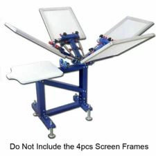 4 Color 1 Station Press Printer with Metal Stand Has Micro-adjust/registration