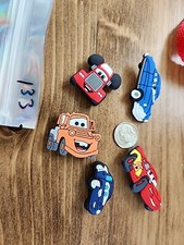 Lot Of 5 Cars Shoe Charms For Crocs Lightning McQueen, Mater Doc, Mack. Veronica