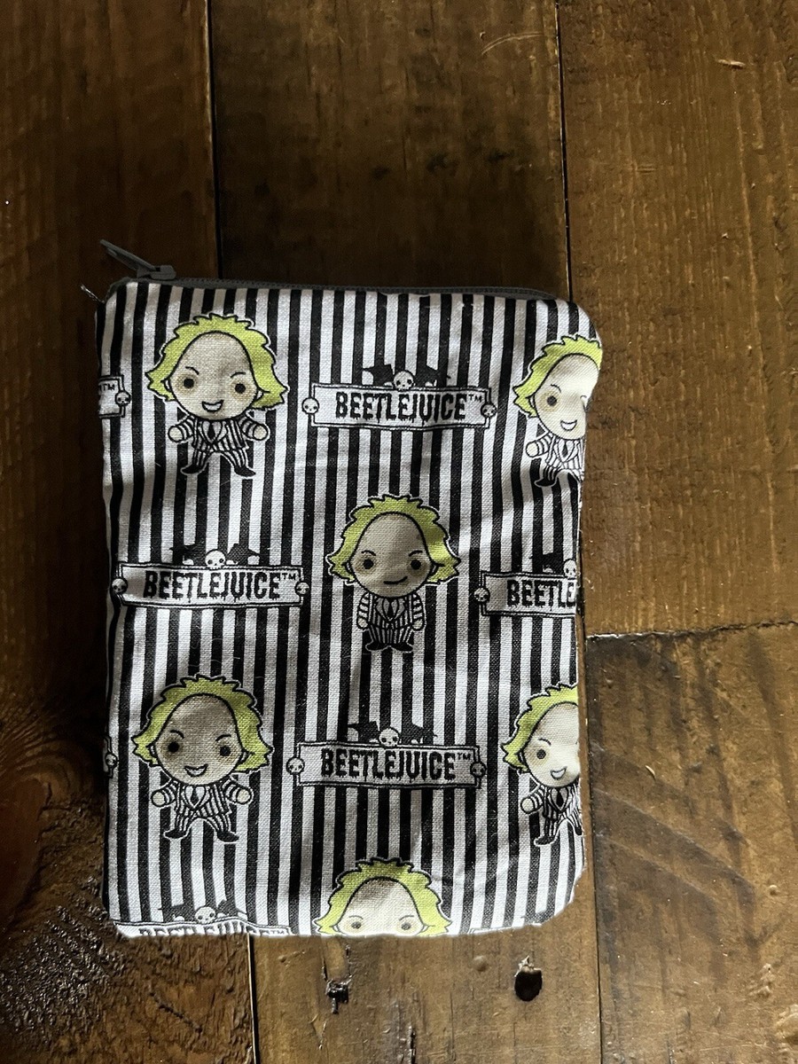 Mini Handmade Beetlejuice Bag NWOT Makeup Zipper
