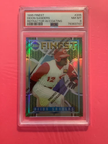 1995 Topps Finest - Deion Sanders #205 Refractor PSA 8