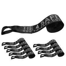 10 Pack Heavy Duty Flatbed Truck 4" x 30' Winch Tie Down Strap w/Loop End 5400LB