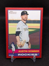 2025 Topps Heritage - Austin Gomber Red Border Parallel Colorado Rockies #437 SP