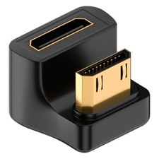 Premium U Shape Mini HDMI to HDMI 8K Adapter, UP Angle HDMI to HDMI Mini Adapter