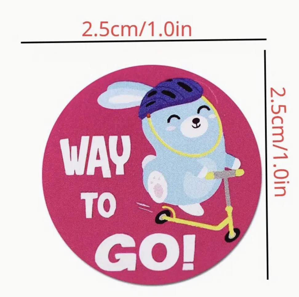 Positive Reward Merit Stickers 2.5cm 50/100pc Kids Teacher Classroom Award