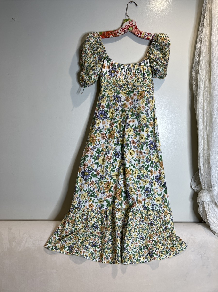 knee length dresses for ladies For Love & Lemons Adira Mini Dress Cream – blueandcream main image 1