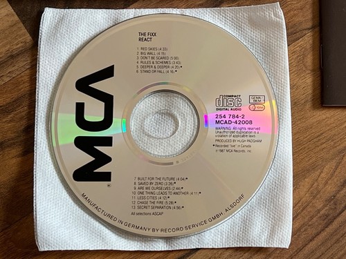 THE FIXX React OOP 1987 GERMANY CD album - Picture 2 of 3