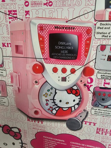 Hello Kitty CD+G Karaoke machine Microphone w Screen IPad & IPhone Connection - Picture 10 of 24