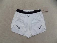 NEW NIKE MENS M MEDIUM ADV AEROSWIFT RUNNING SHORTS 4" 2in1 SUMMIT WHITE FN3352