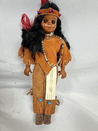 Muñeca antigua nativa americana GRAN CAÑÓN ojos abiertos y cerrados recuerdo (Z18)