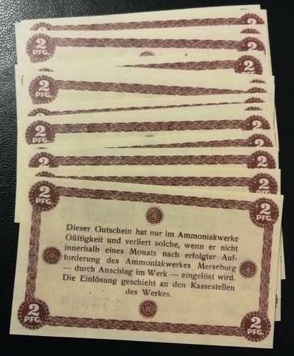 ALLEMAGNE / GERMANY Badische Anilin & Soda-Fabrik 2 Pfennig Gutschein 1917 NEUF - Imagen 2 de 2