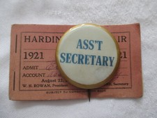 Original 1921 Hardin County Fair Tickets and Pin - IOWA on The Hot Collector