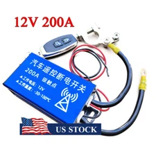 12V 200A Wireless Remote Control Car Battery Disconnect Cut Off Master Switches
