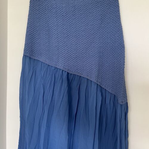 Commense Sea Breeze blau Patchwork Maxirock asymmetrisch XS - Bild 7 von 13