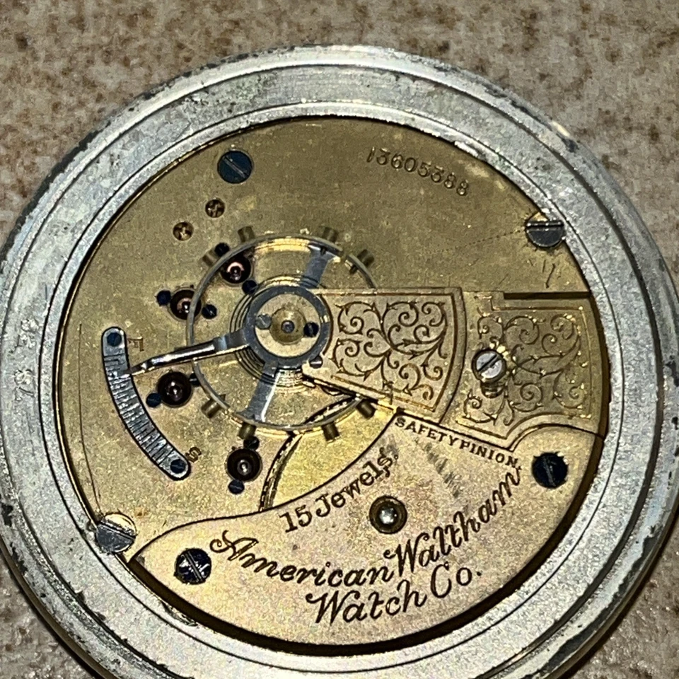 Reloj Bolsillo Waltham 1904 Modelo 1883 Grado-81 Dueber Estuche Plateado Años 18 15j Funciona Foto 4 de 4