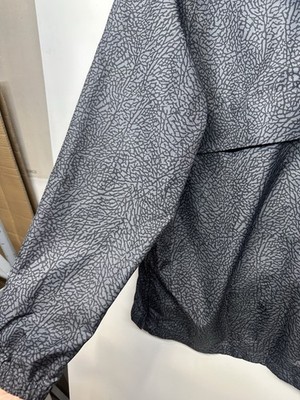 NIKE AIR JORDAN Black Cement Elephant Print Anorak Jacket Mens XL