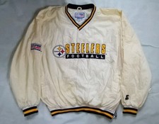 VTG STARTER PRO LINE PITTSBURGH STEELERS PULLOVER LIGHTWEIGHT JACKET SIZE XL