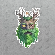 Enchanted Tree Spirit Art Print Whimsical Nature Guardian Decor #7787