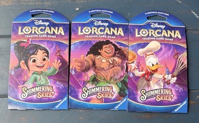 その他 Disney Lorcana Shimmering Skies 3BOX NEW Three Disney Lorcana Shimmering Skies Trading Card Game Packs