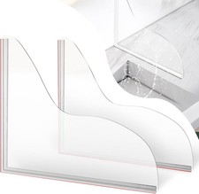 2 Pack Shower Splash Guard Kit Self-Adhesive Waterproof Bathtub Corner Guards