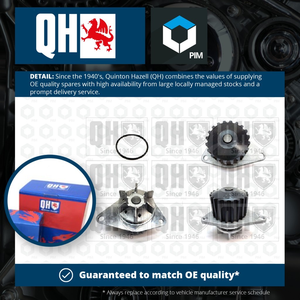 Water Pump fits PEUGEOT 205 Mk2 1.1 87 to 98 Coolant QH