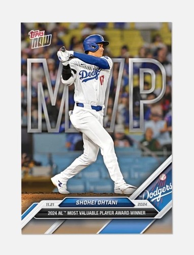 Shohei Ohtani Limited MLB LA Dodgers 2024 Topps NOW OS-6 NL MVP Award Winner NM
