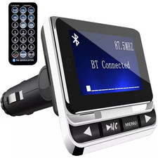 Bluetooth FM Transmitter Wireless Car Radio Adapter with 1.4 Screen for Hands Fr