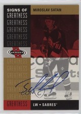 2000-01 Upper Deck Heroes Signs of Greatness Miroslav Satan #MS Auto 17ex