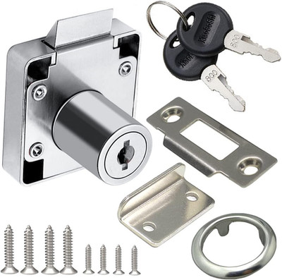 Automatic Lock Tongue Cabinet Drawer Furniture Locker Showcase Lock Drilling Dia