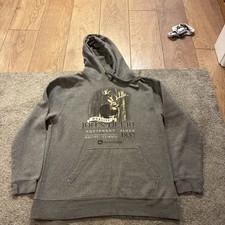 Felpa con cappuccio media grigia originale John Deere adulti 