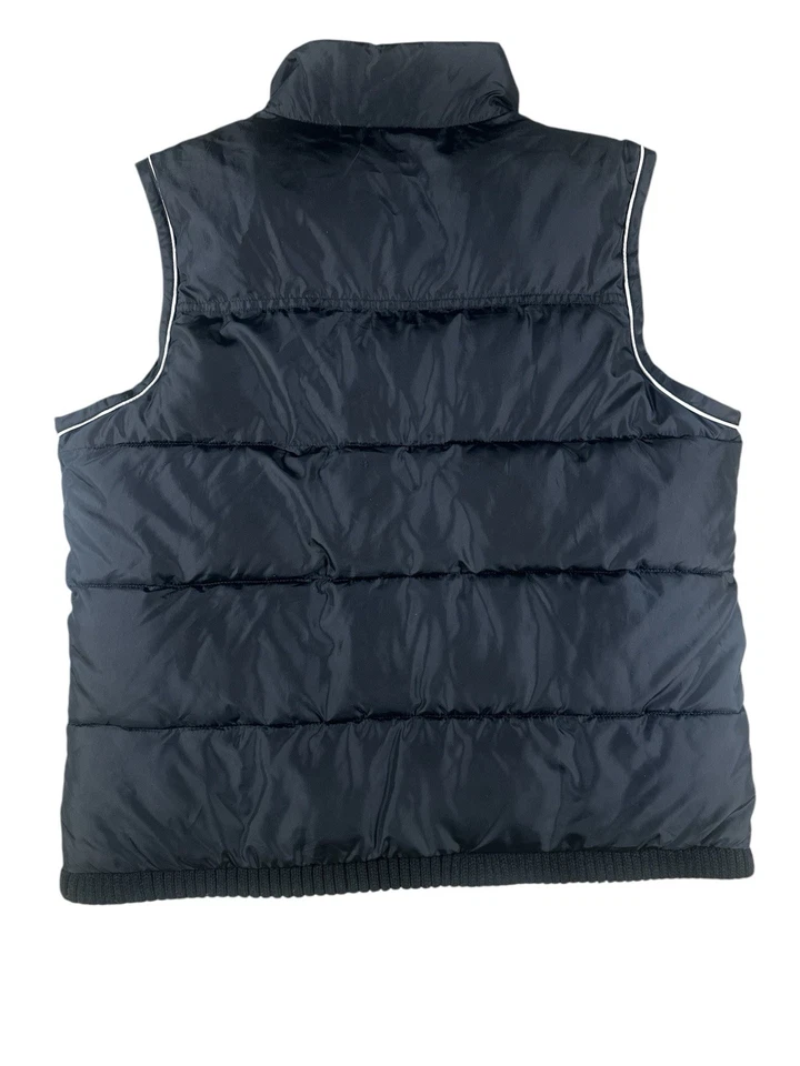 Chaleco acolchado deportivo Fila para mujer talla grande negro cremallera completa softshell bolsillos con solapa Foto 3 de 4