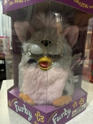 The 1998 Original 1st Gen Grey/Pink Furby (Model 70-800) is New In Box Unopened