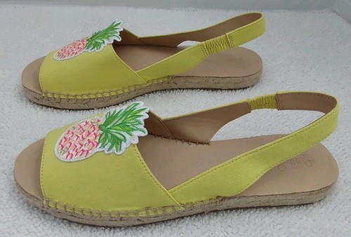 Lilly Pulitzer Liz Slingback espadrill tela donna taglia 7,5 ananas piatto - Foto 4 di 11