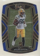 2020 Panini Select Club Level Blue Prizm Die-Cut Malik Taylor #282 2jg