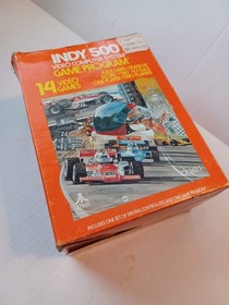 COMPLETE Indy 500 Atari 2600 Video Game + 2 Controllers, 2 Boxes, Booklet (1978)