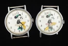 Pair of Vintage Disney Timex Minnie Mouse wind-up Character Watches for Repair