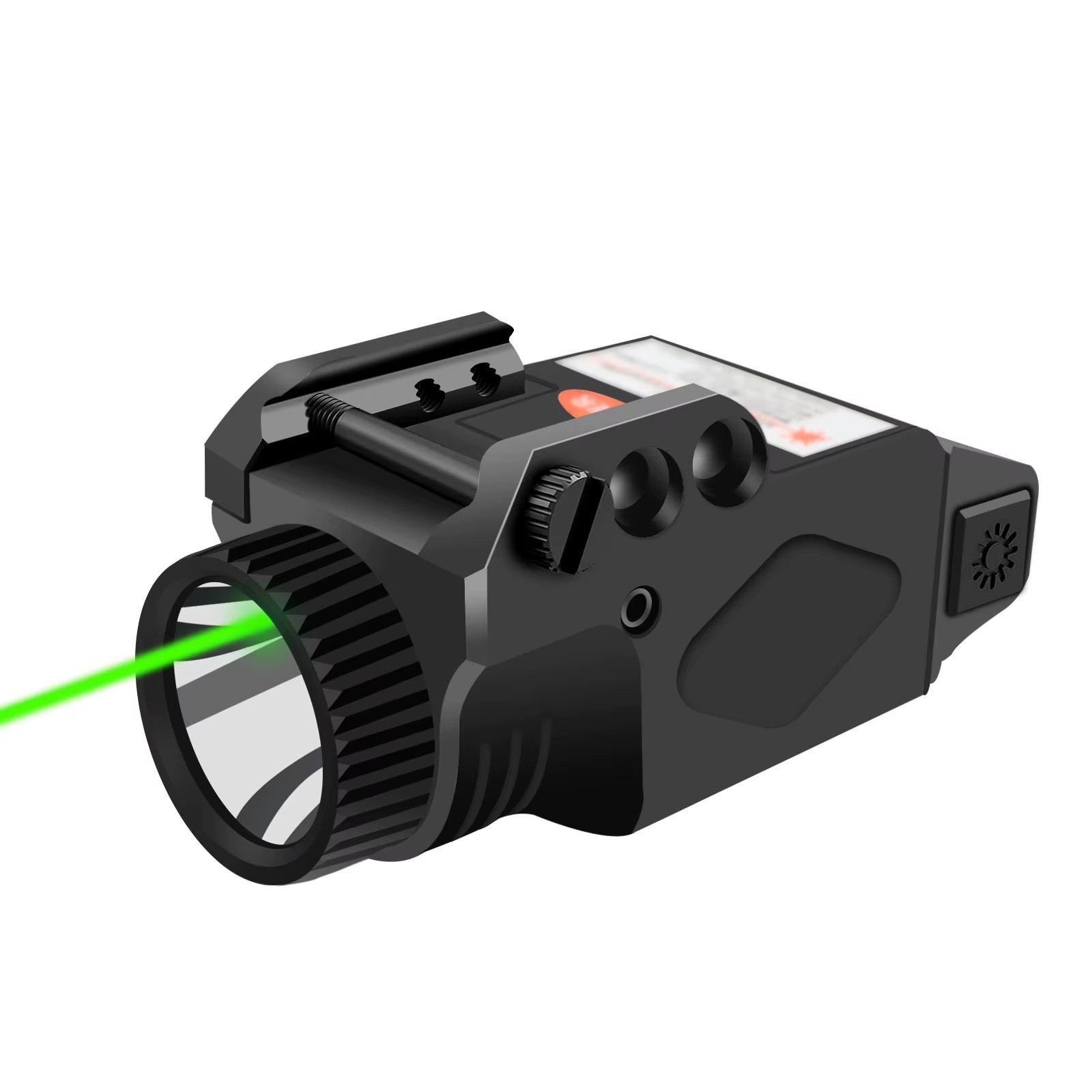 Lampe laser vert stroboscope 1000 lumens rechargeable pour la sécurité nocturne